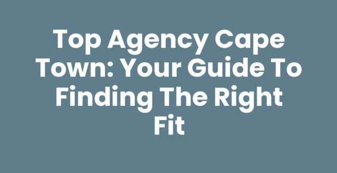 Agency Cape Town: A bustling agency office in Cape Town
