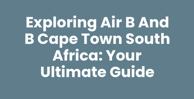 Air B And B Cape Town South Africa featuring scenic views and unique accommodations