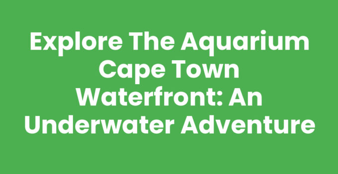 Aquarium Cape Town Waterfront showcasing marine life and exhibits
