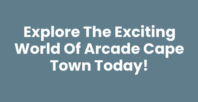 Experience the fun of Arcade Cape Town with classic and modern games.