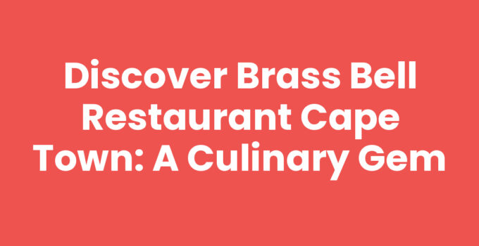 Brass Bell Restaurant Cape Town with ocean views