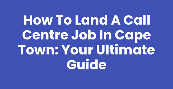 Job seeker exploring Call Centre Job opportunities in Cape Town