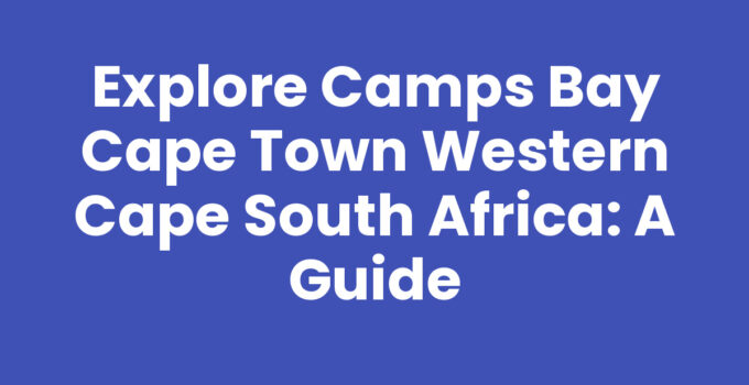 Camps Bay Cape Town Western Cape South Africa beachfront view