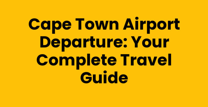 Cape Town Airport Departure Terminal with Passengers and Gates