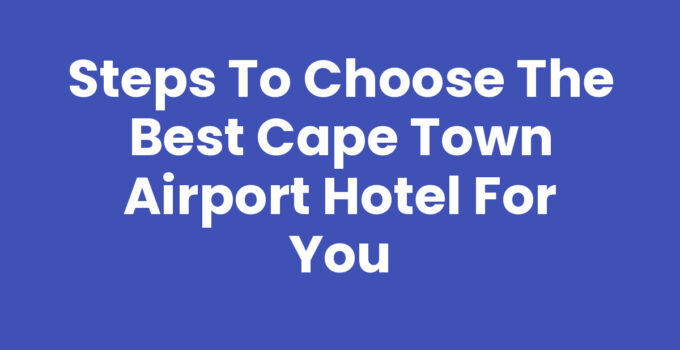 Cape Town Airport Hotel offering comfort and convenience