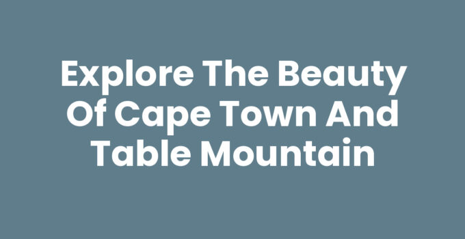 Scenic view of Cape Town And Table Mountain at sunset