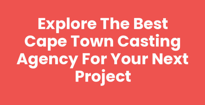 Cape Town Casting Agency: Professional casting services in action