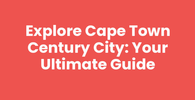 An aerial view of Cape Town Century City showcasing its modern skyline and canals