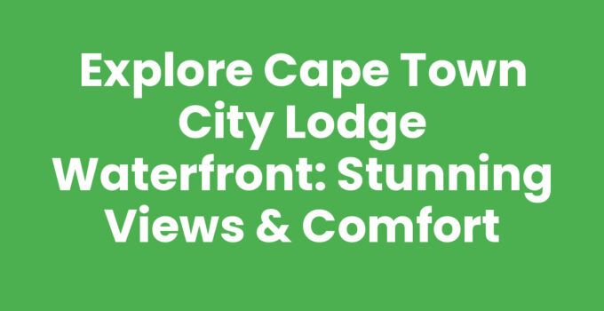Cape Town City Lodge Waterfront with scenic views of the harbor