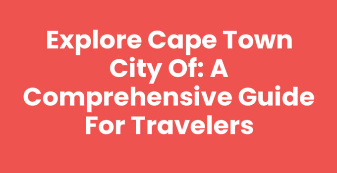 Stunning view of Cape Town City Of with Table Mountain in the background