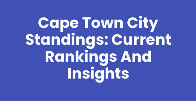 Cape Town City Standings and Match Insights