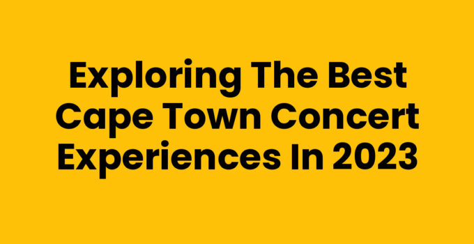 Exciting Cape Town Concert featuring vibrant performances and local artists.