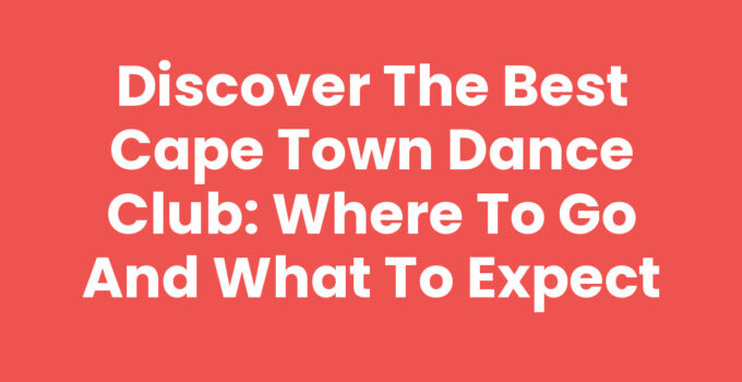 Dancers enjoying a night out at a Cape Town dance club