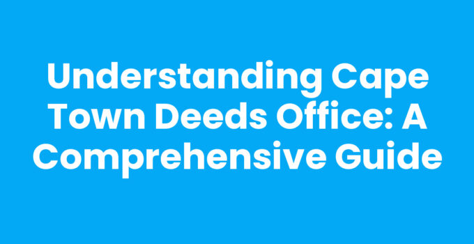 Cape Town Deeds Office Building Overview
