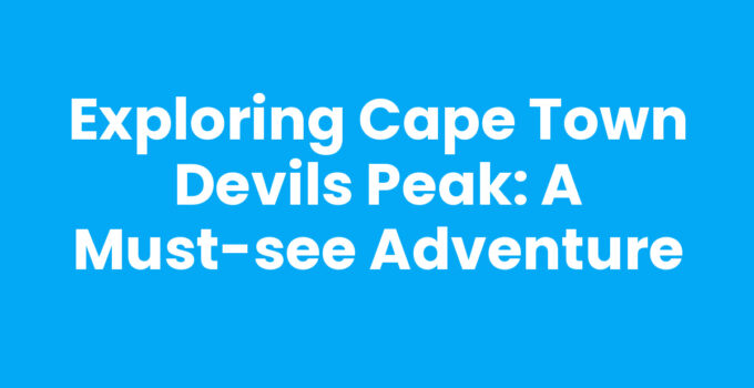 A stunning view of Cape Town Devils Peak against a clear blue sky
