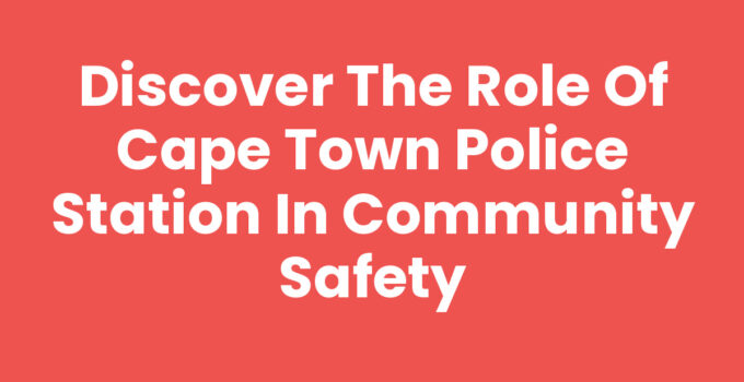 Cape Town Police Station helping the community