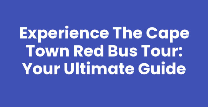 Enjoying the Cape Town Red Bus Tour with beautiful city views