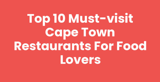 A picturesque view of a Cape Town restaurant overlooking the ocean.