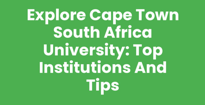 Cape Town South Africa University with Table Mountain in the background