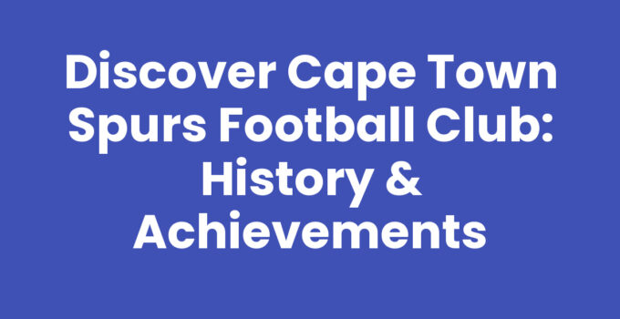 Cape Town Spurs Football Club team celebrating a victory.