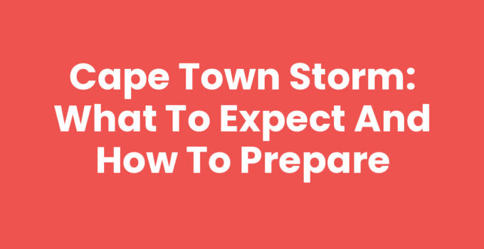 Cape Town Storm: Overview of the scenic city amid a storm