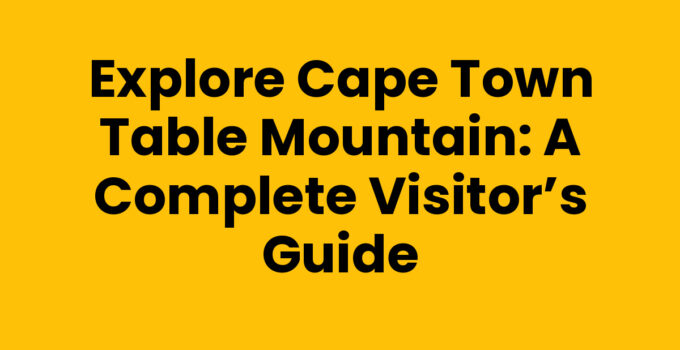 A stunning view of Cape Town Table Mountain during sunset