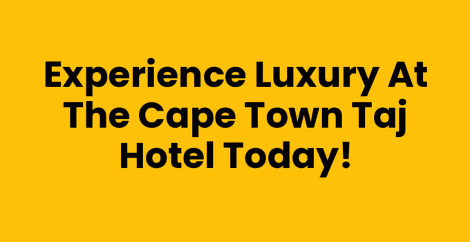 Luxurious interior of the Cape Town Taj Hotel