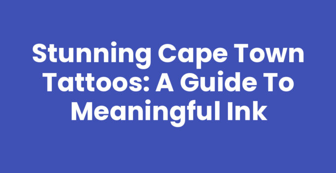 A beautifully inked Cape Town tattoos showcasing local art styles