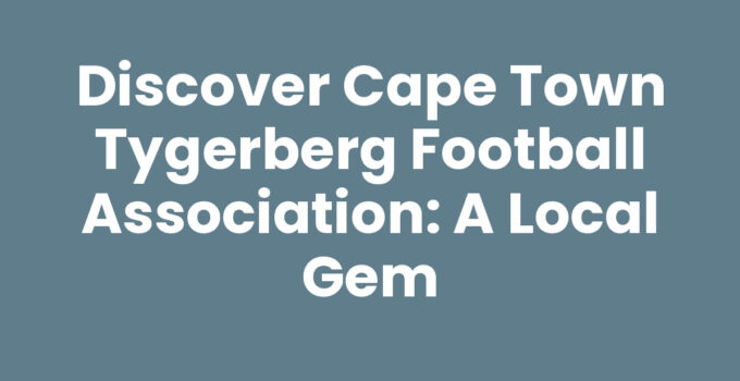 Cape Town Tygerberg Football Association players in action