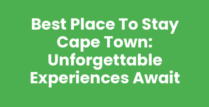 Place To Stay Cape Town with stunning views of Table Mountain