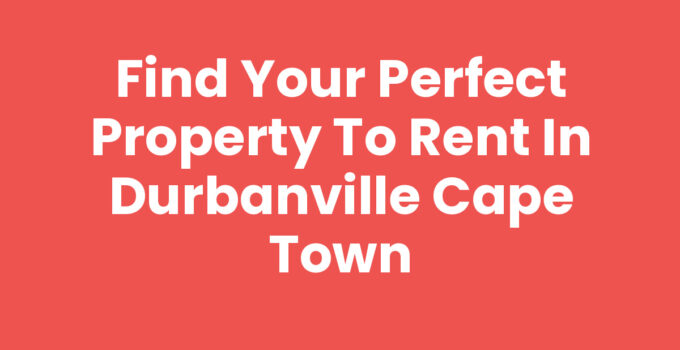 Property To Rent In Durbanville Cape Town
