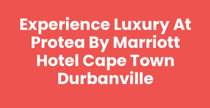 Protea By Marriott Hotel Cape Town Durbanville front view