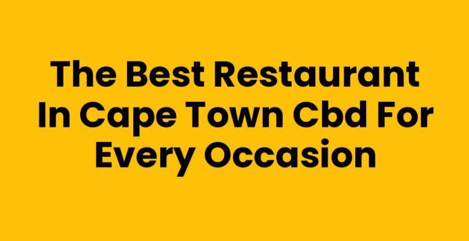 Experience the vibrant dining scene at a restaurant in Cape Town CBD.