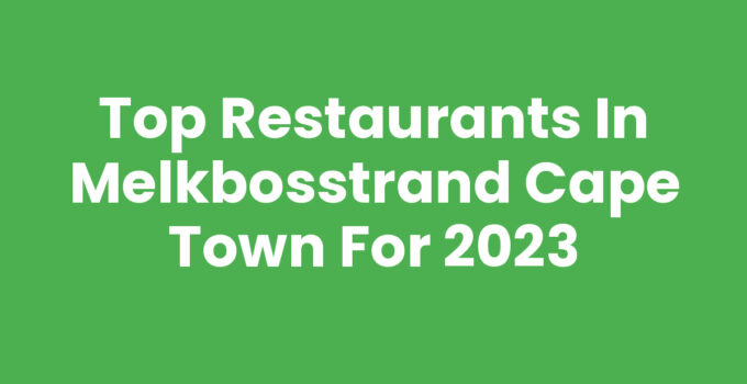 Restaurants In Melkbosstrand Cape Town featuring ocean views