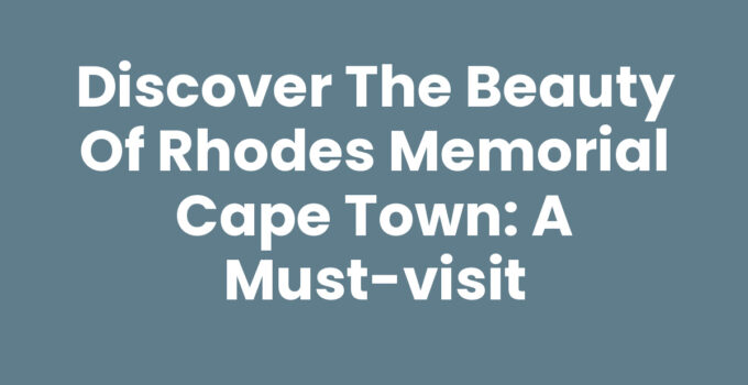 Stunning view of Rhodes Memorial Cape Town with Table Mountain in the background
