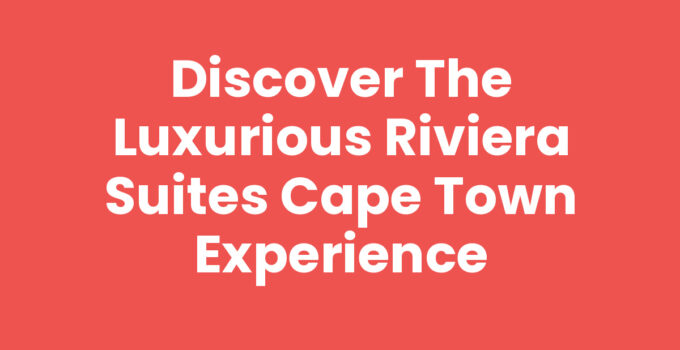 Stunning view of Riviera Suites Cape Town overlooking the ocean