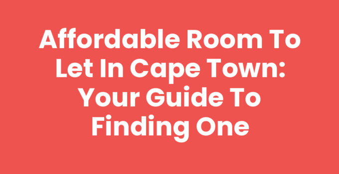 Room To Let In Cape Town showcasing vibrant neighborhoods