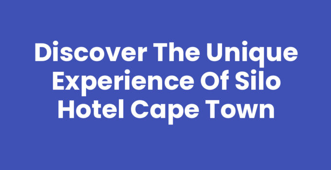 A stunning view of Silo Hotel Cape Town showcasing its unique architectural design.