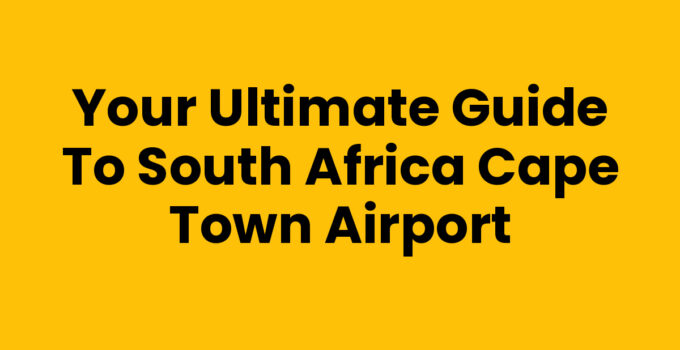 South Africa Cape Town Airport with planes and terminal.
