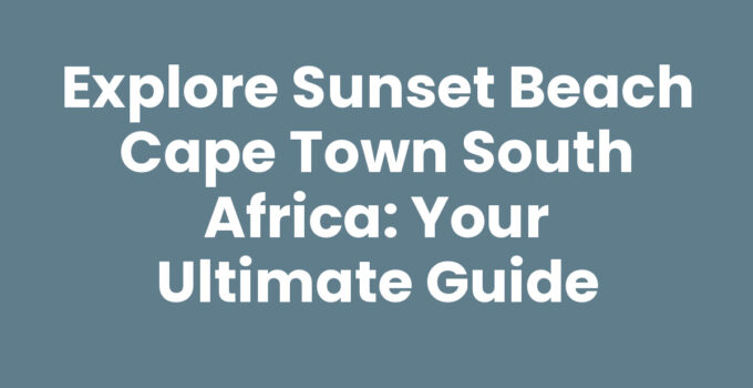 Beautiful view of Sunset Beach Cape Town South Africa during sunset.
