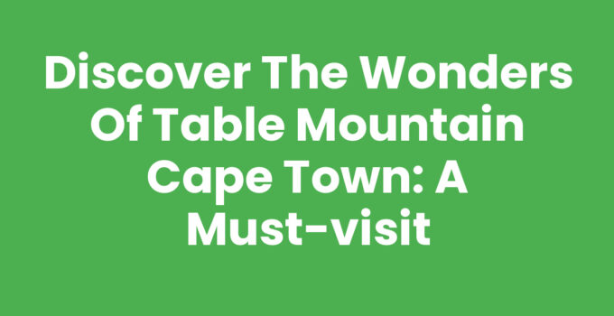Breathtaking view of Table Mountain Cape Town during sunset