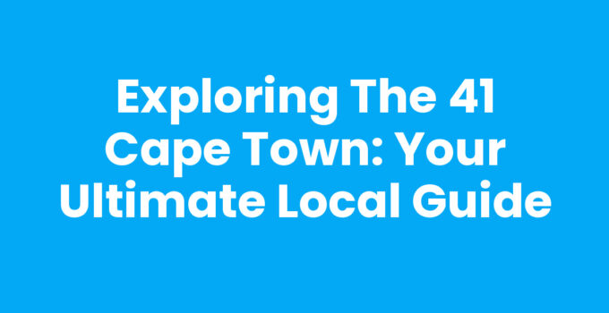 A panoramic view of The 41 Cape Town features beautiful landscapes.