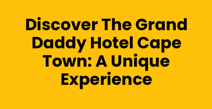 The Grand Daddy Hotel Cape Town showcasing its unique rooftop Airstream trailers.