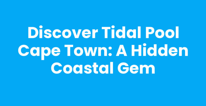 Tidal Pool Cape Town showcasing marine life and scenic views.