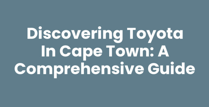 Toyota In Cape Town - A diverse lineup of Toyota vehicles on display