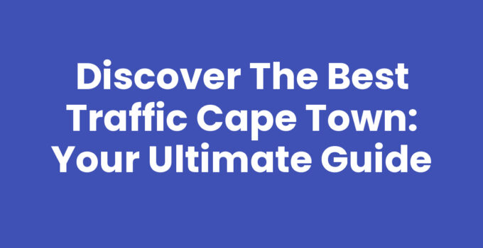 A busy street scene depicting Traffic Cape Town during peak hours