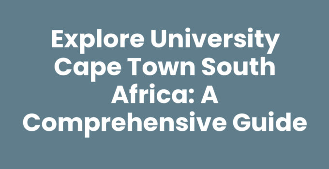 University Cape Town South Africa campus view with Table Mountain