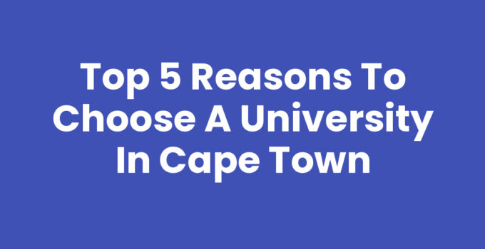 University In Cape Town campus view showcasing students studying.