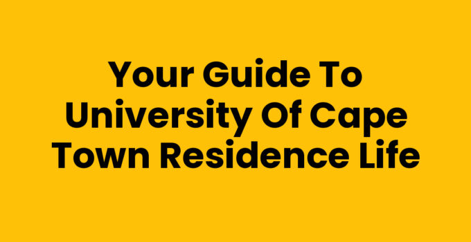 University Of Cape Town Residence showcasing student life and facilities
