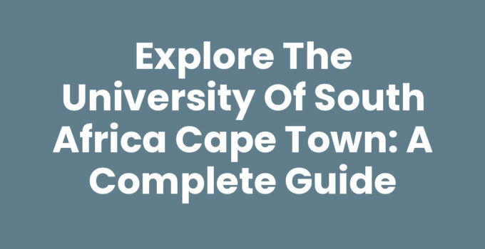 University Of South Africa Cape Town campus view